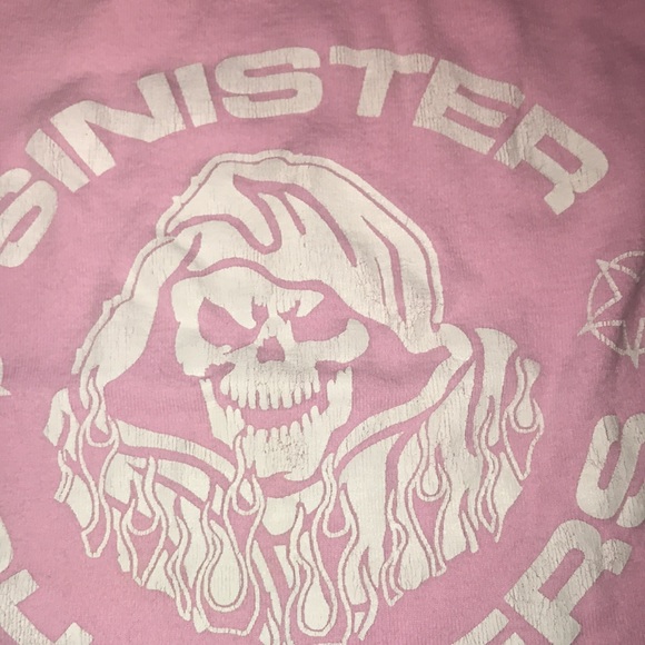 Baby pink “SINISTER CHOPPERS” tank - Picture 4 of 4